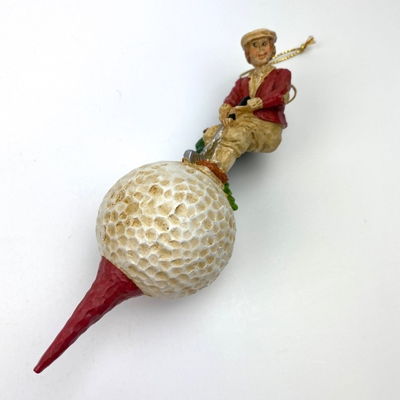 Golfers On Golf Ball On Golf Tee Christmas Ornaments Bag Clubs Putter (4) VTG - Picture 5 of 10